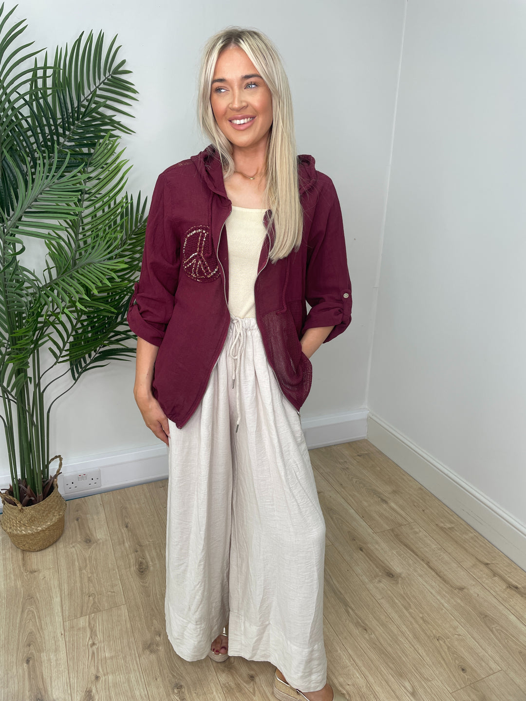 Peace Jacket - Burgundy