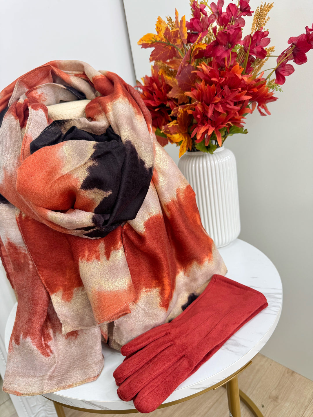 Marble Scarf & Glove Bundle