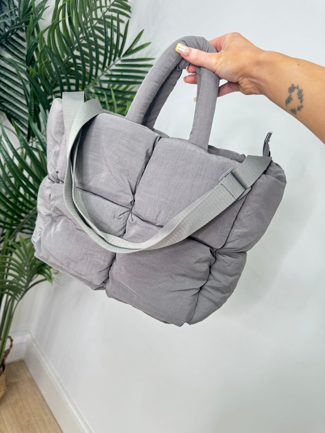Ingrid Quilted Bag - Grey