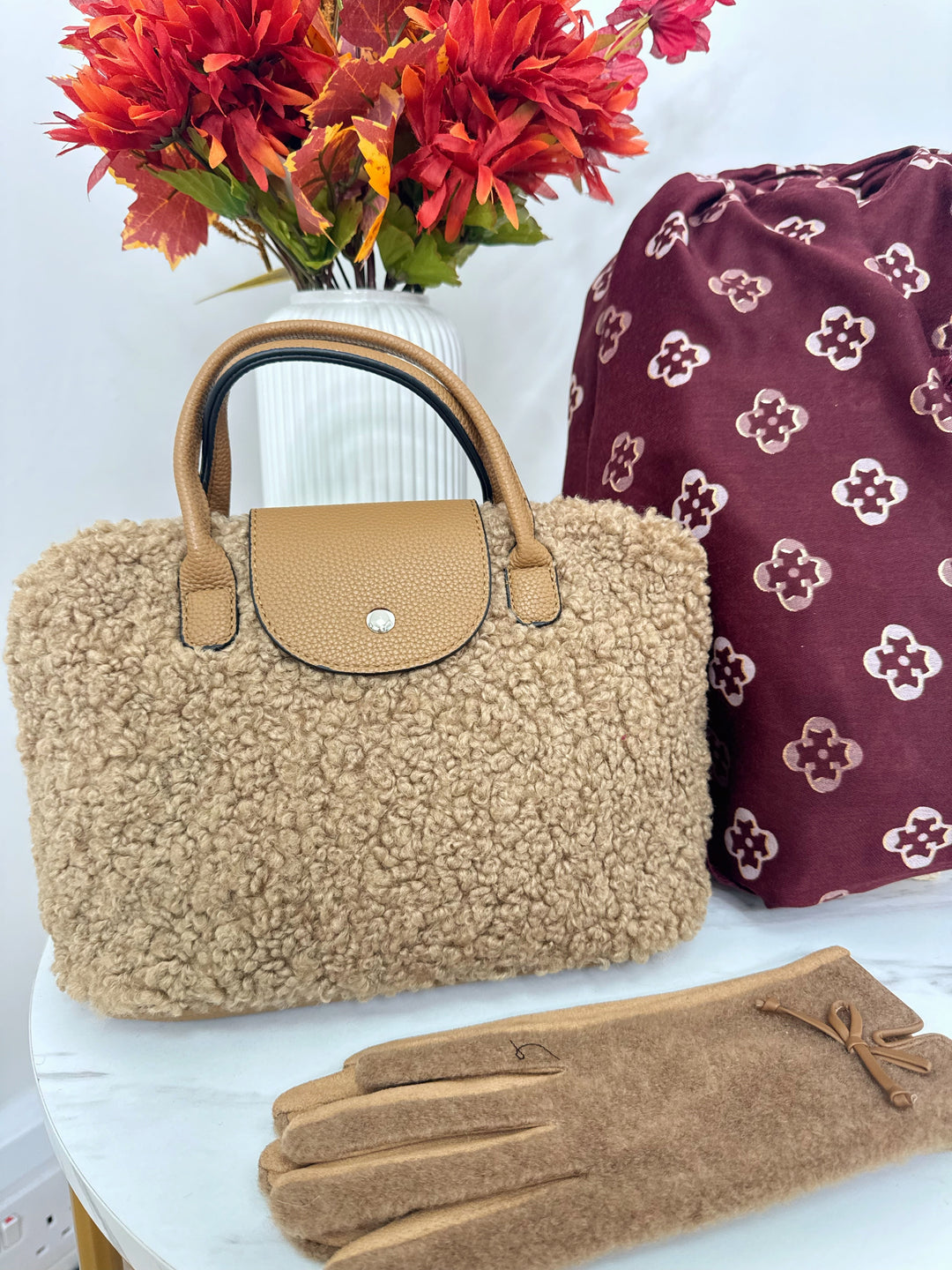Teddy Borg Bag - Tan