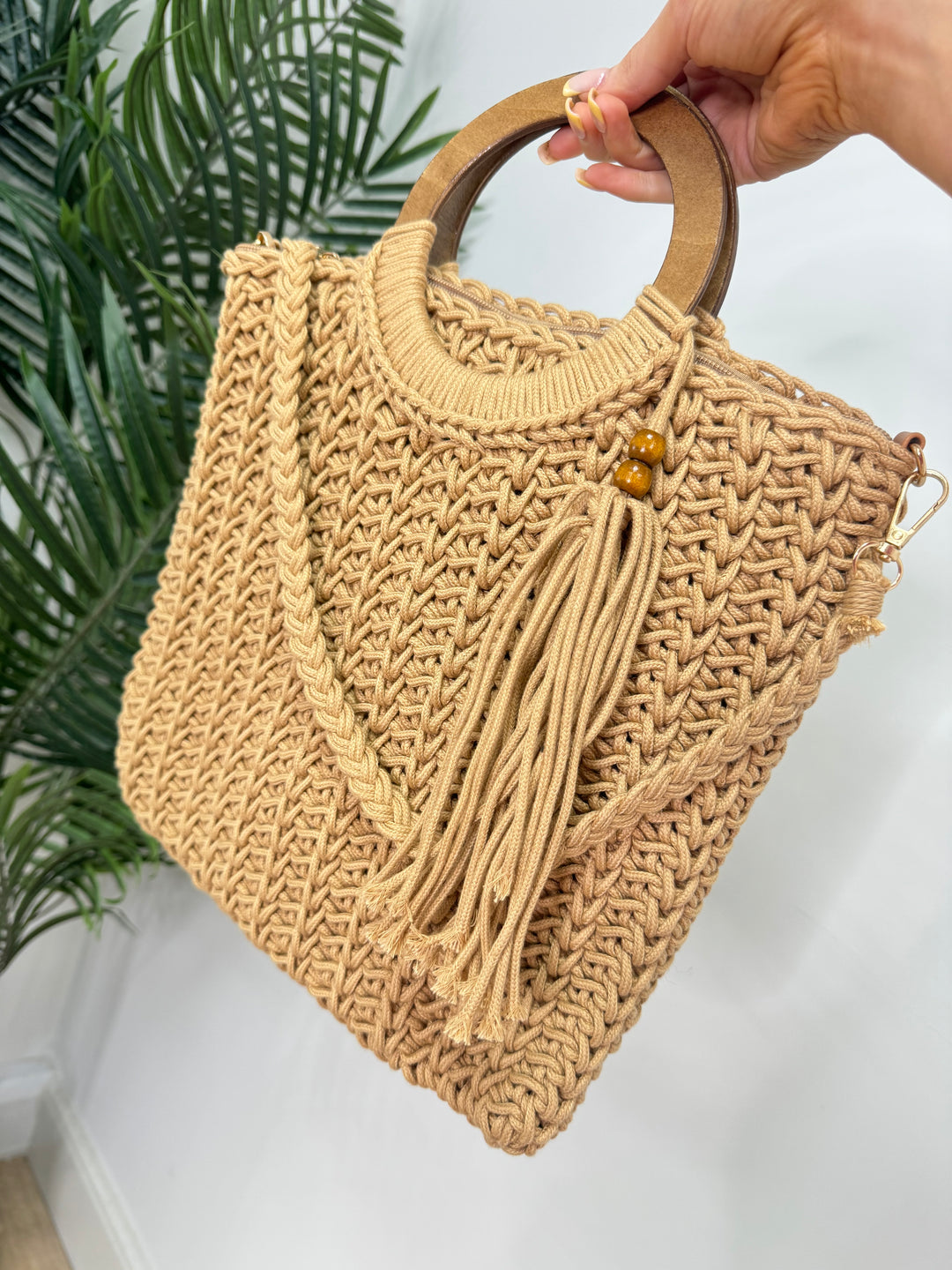 Macrame Bamboo Bag