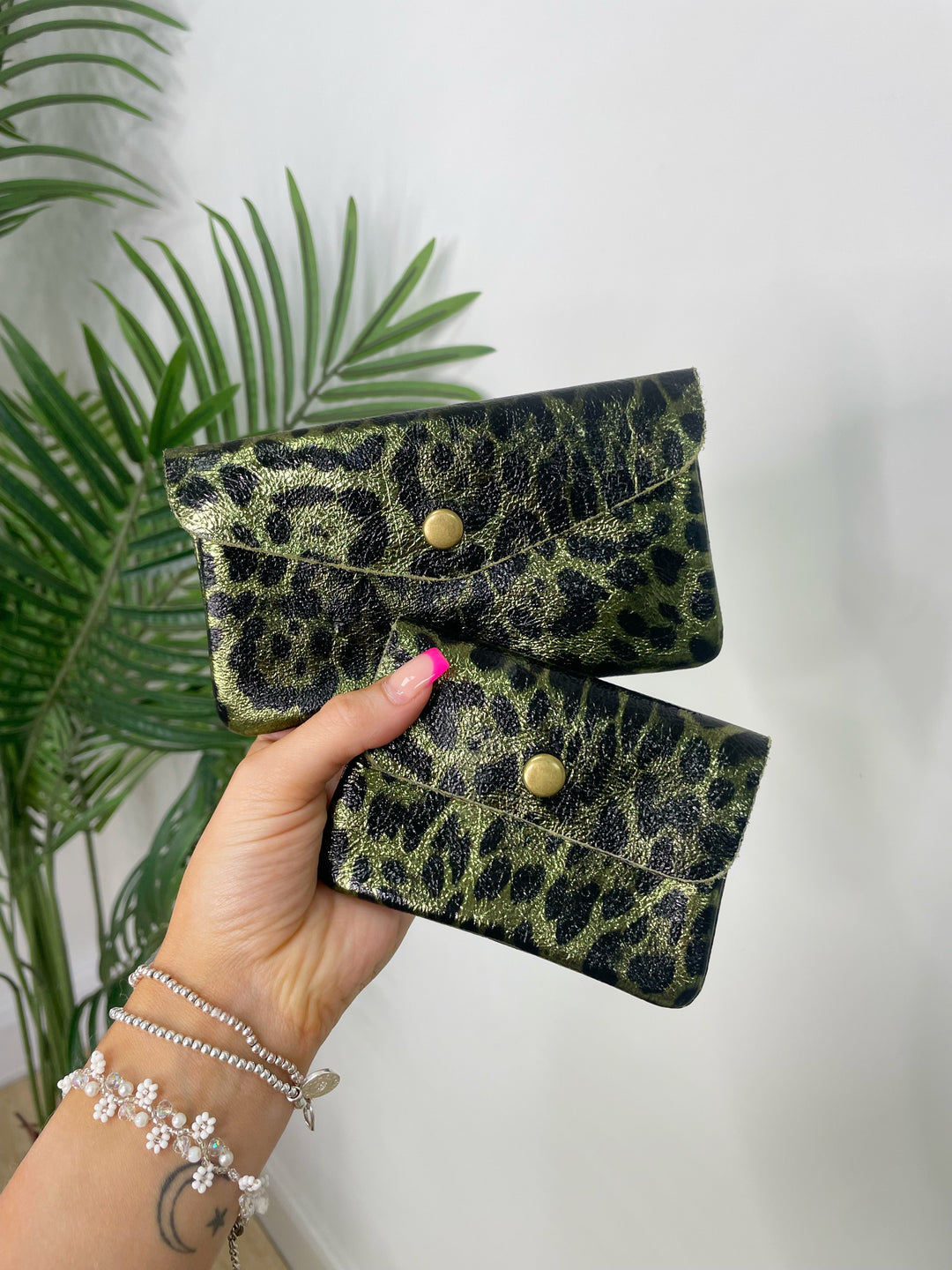 Real Leather Leopard Purse