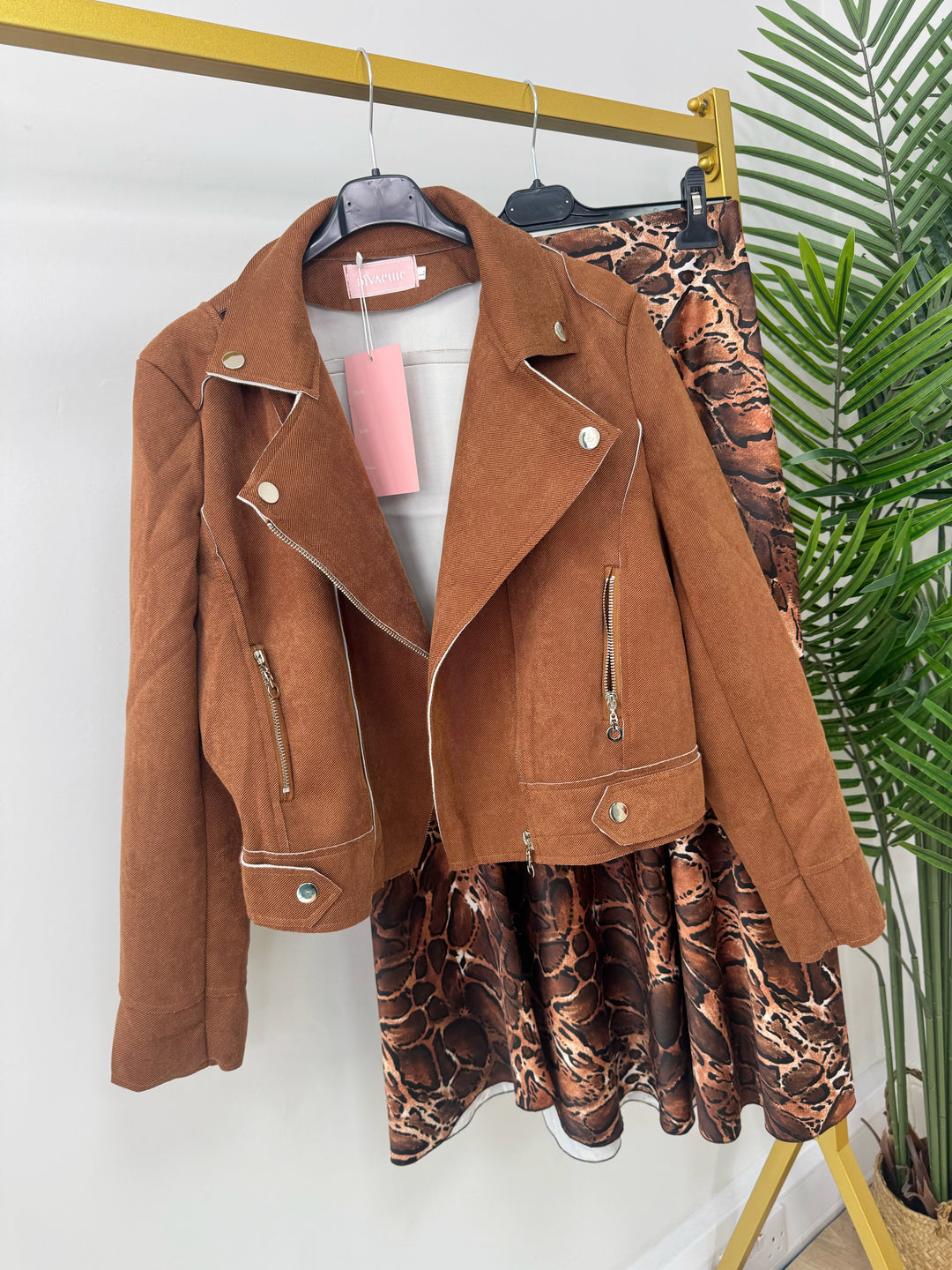 Tan Biker Jacket