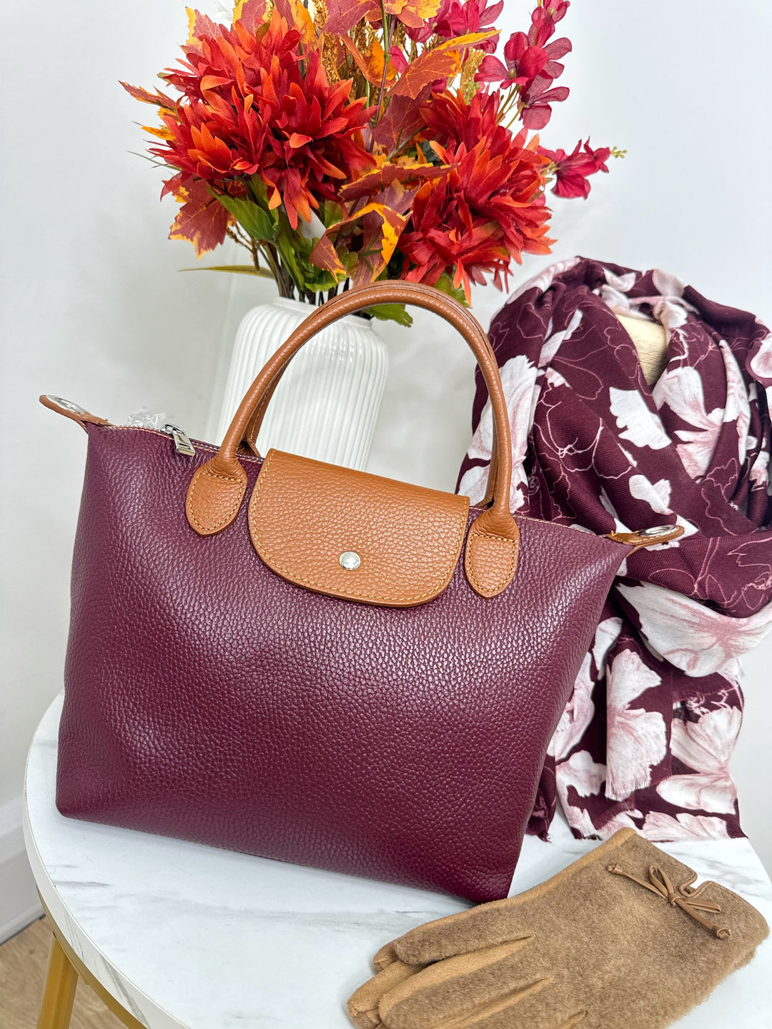 Large Estella Bag - Burgundy