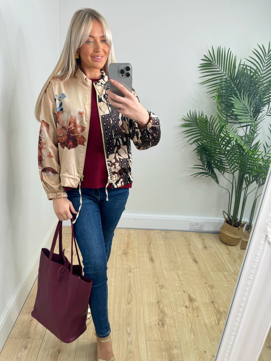 Indi Bomber Jacket - Beige