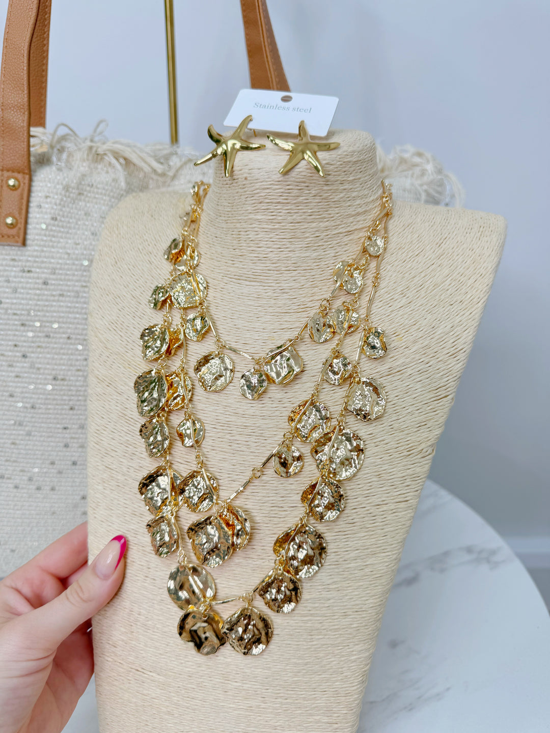 3 Tier Necklace - Gold
