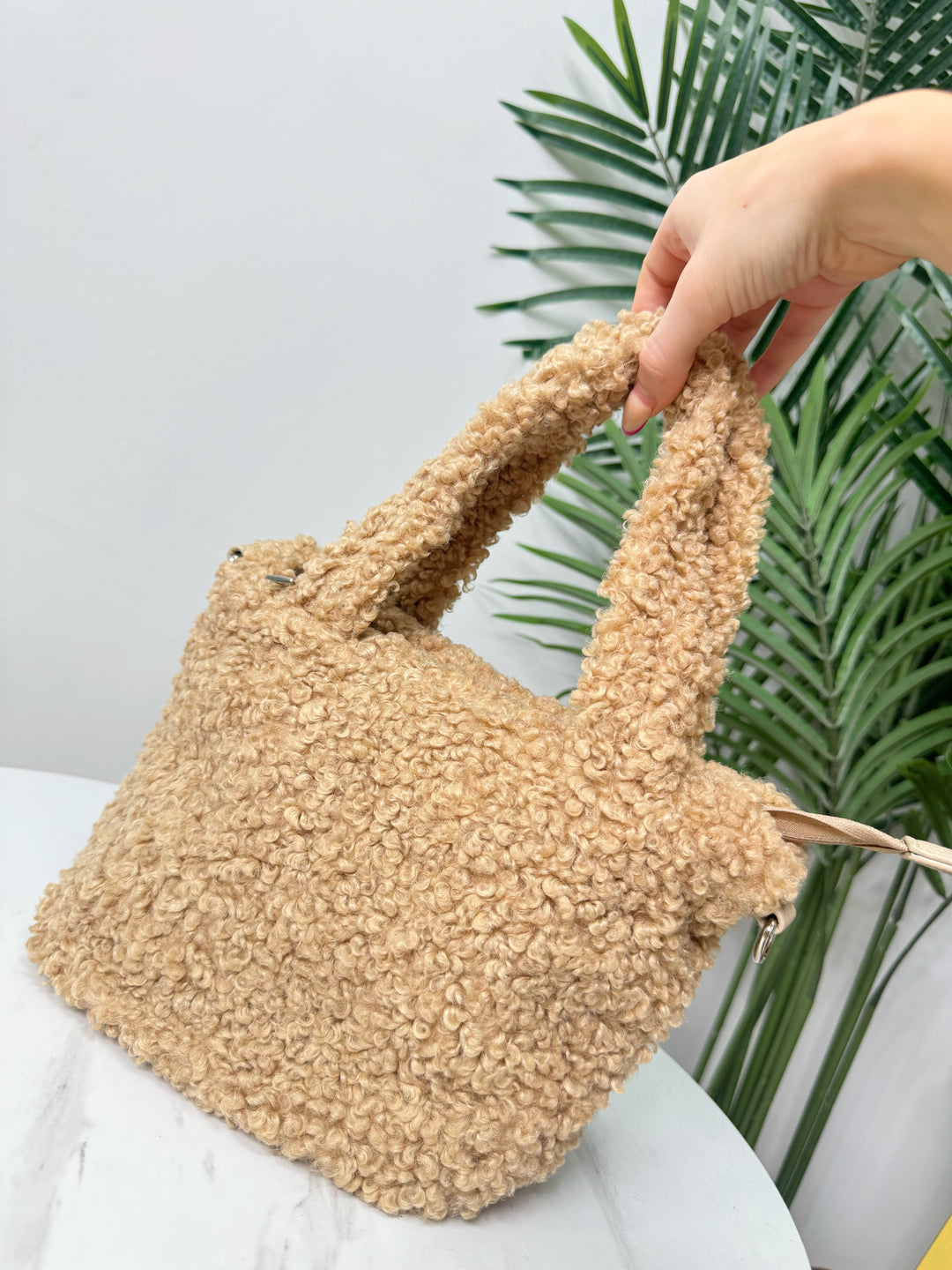 Borg Teddy Bag - Caramel