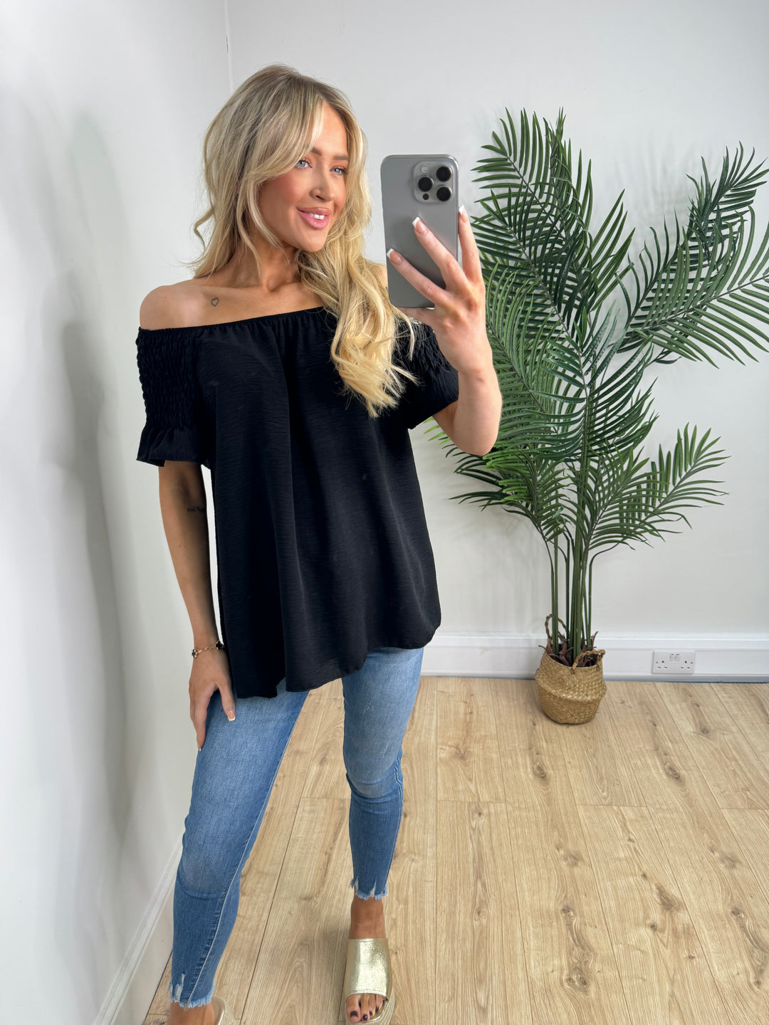 Etta Bardot Top - Black