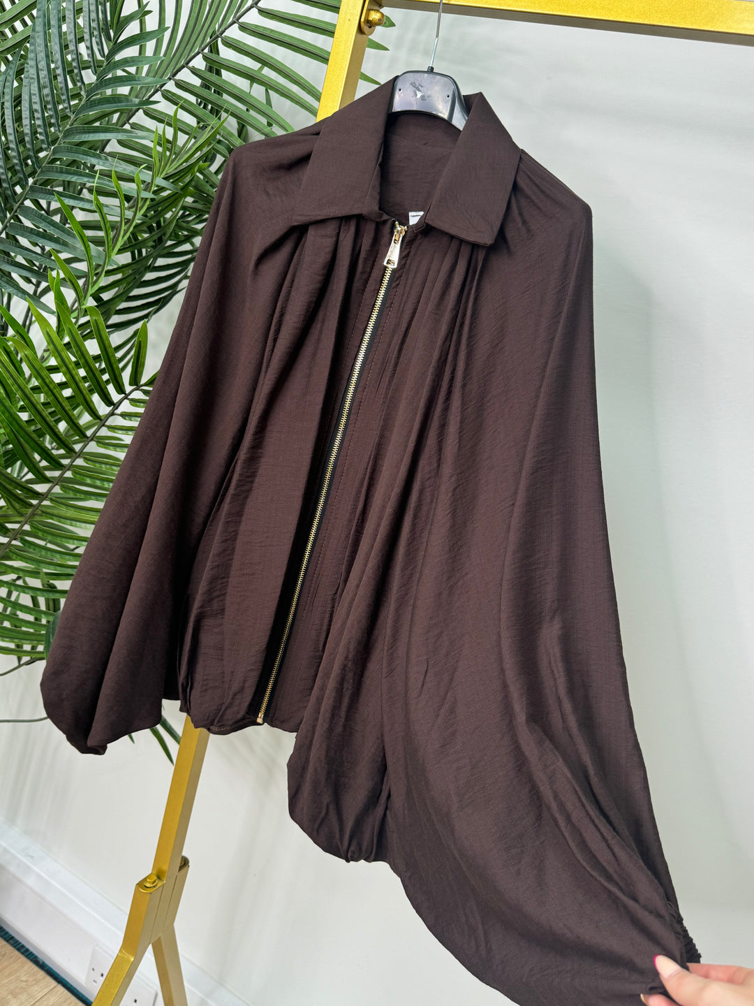 Jazmine Zip Jacket - Chocolate