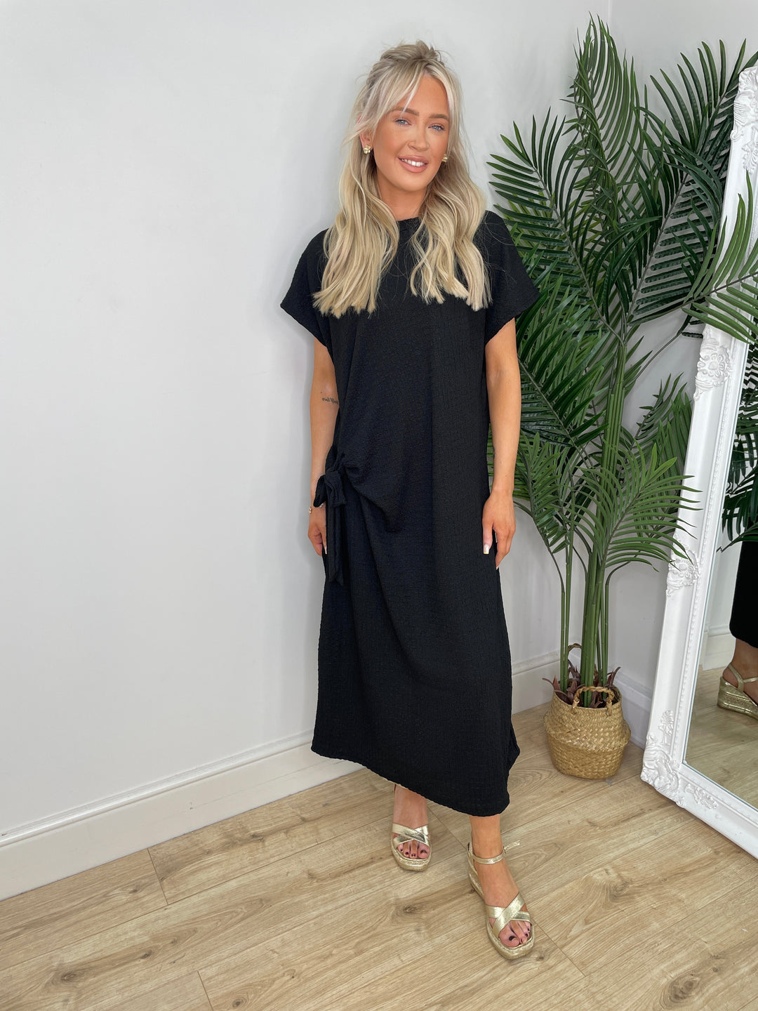 Keziah Knot Dress - Black