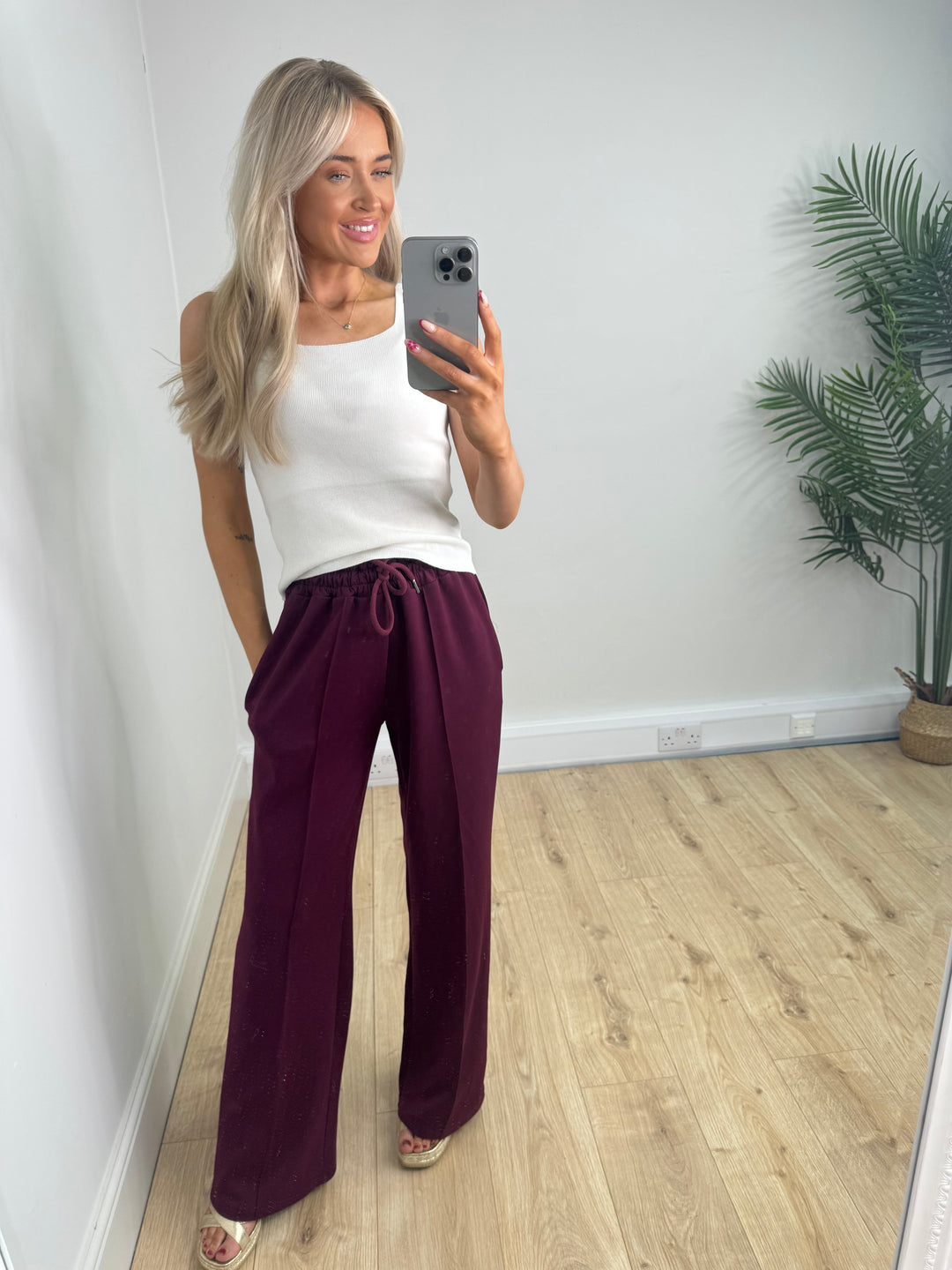 Relax Joggers - Burgundy