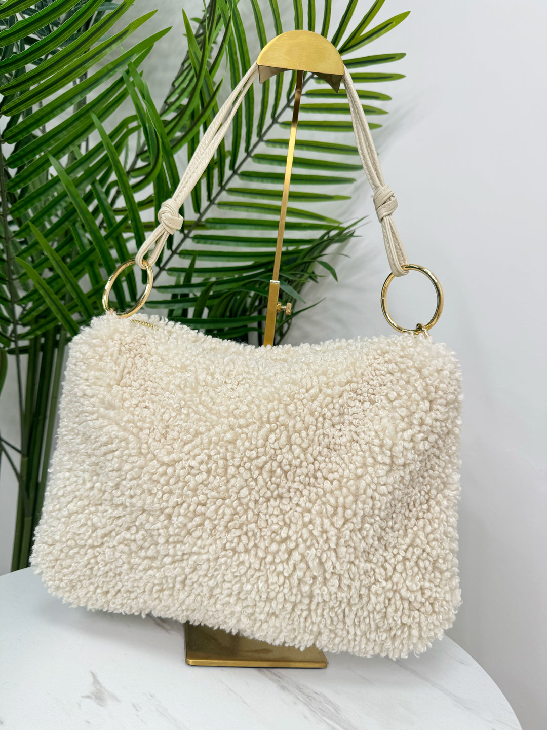 Borg Teddy bag - Cream