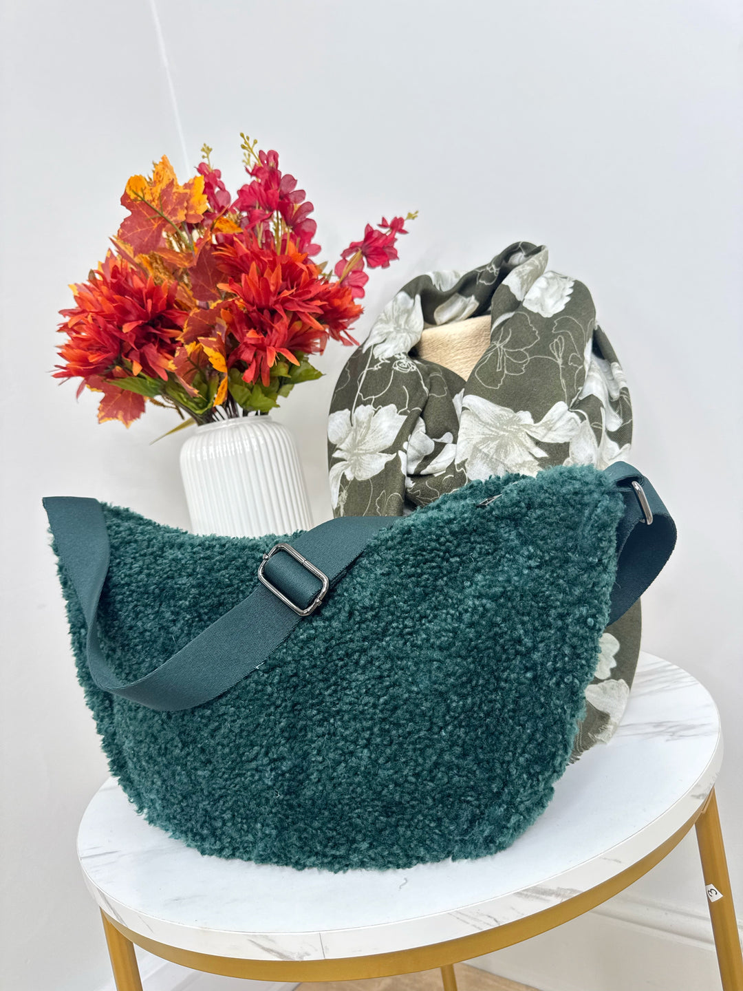 Large Teddy Sling Bag - Emerald