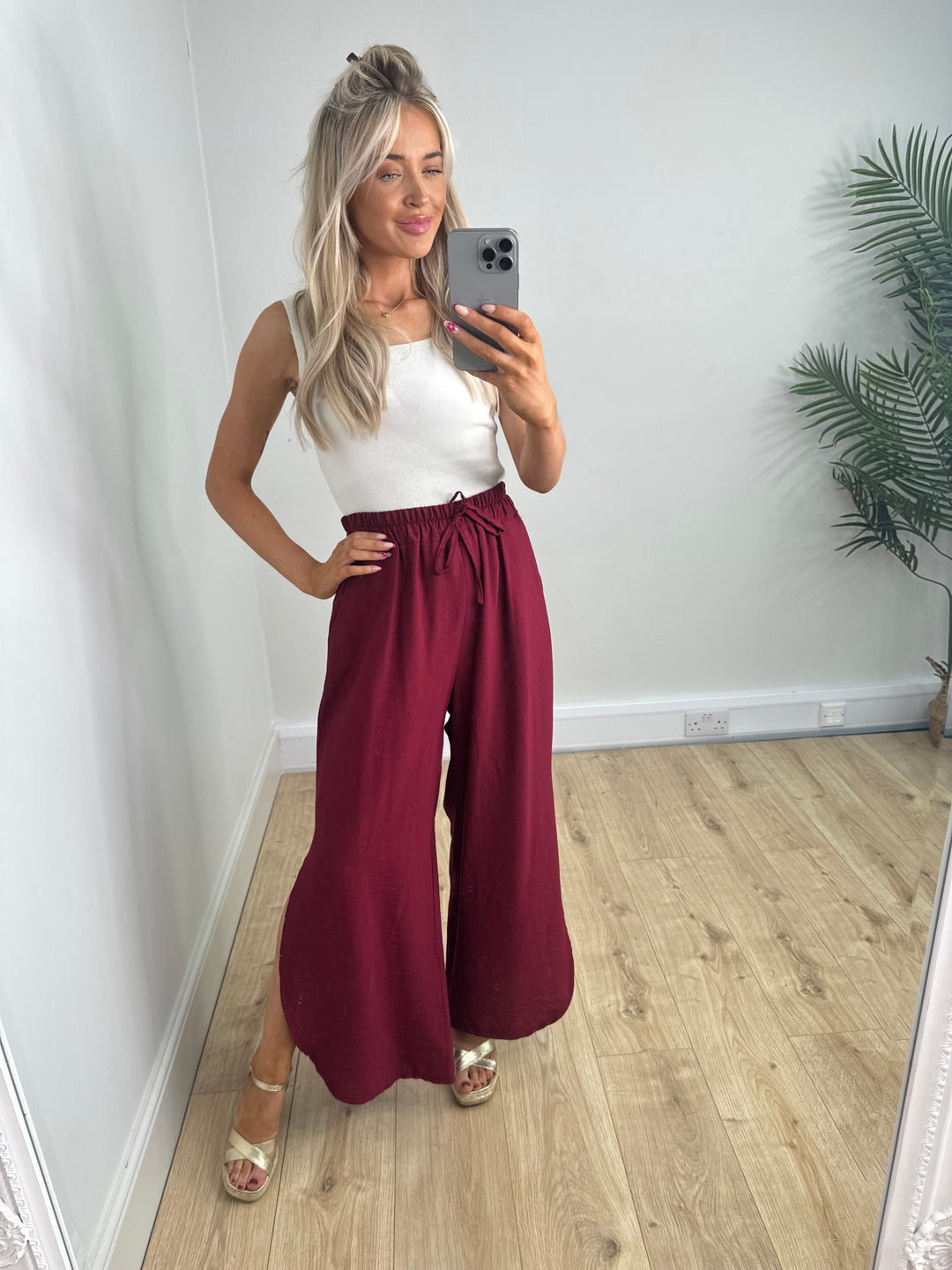 Flora Trousers - Burgundy