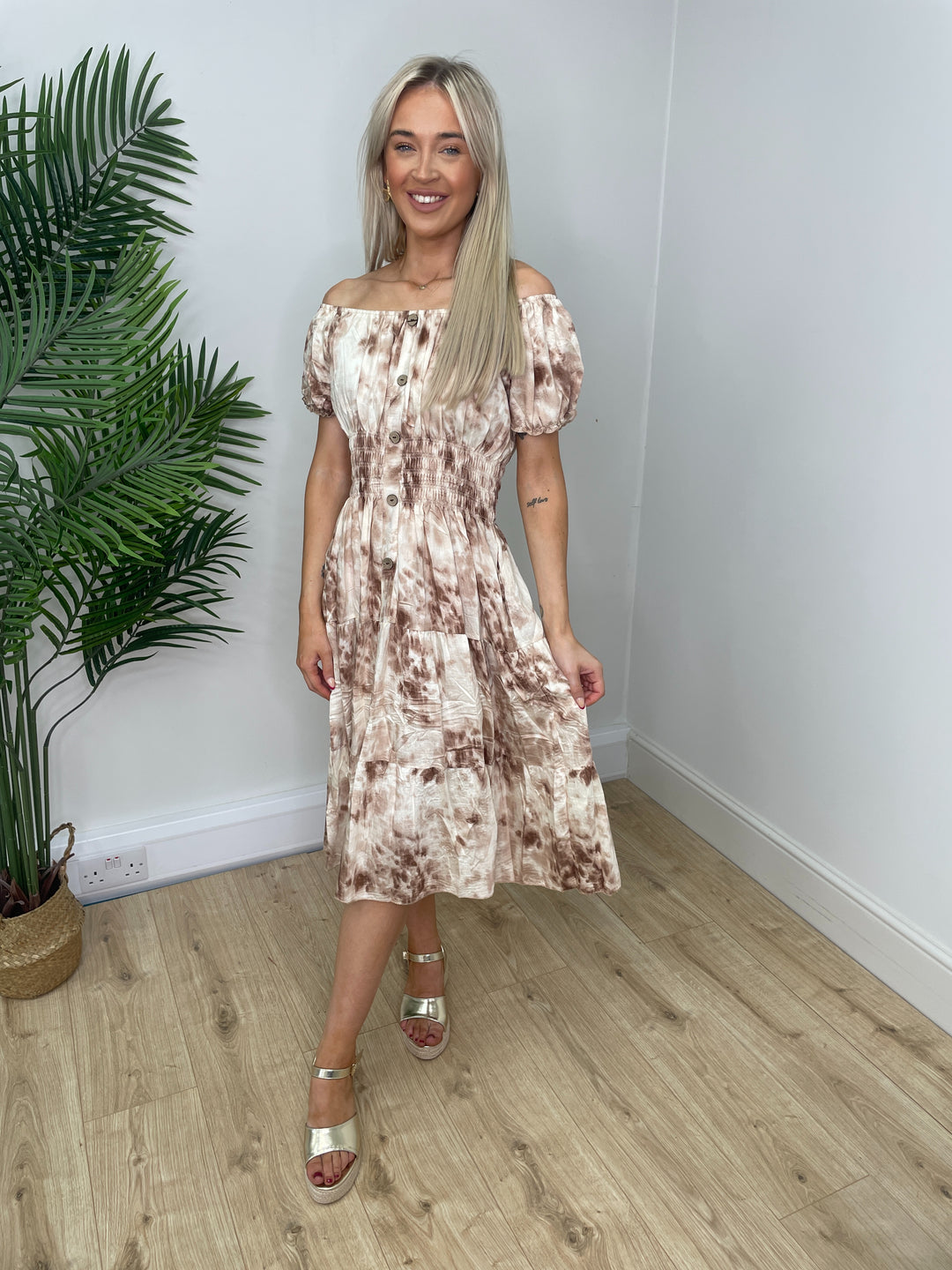 Sarah Magic Dress - Mocha Marble