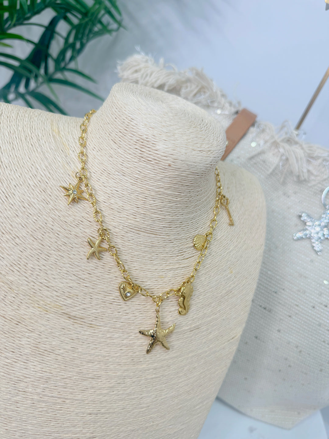 Charm Necklace - Gold