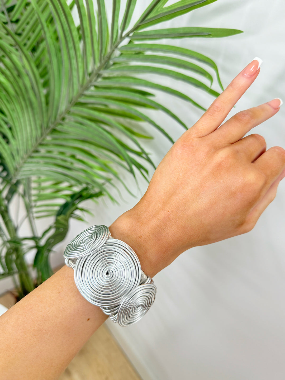 Spiral Bangle - Silver