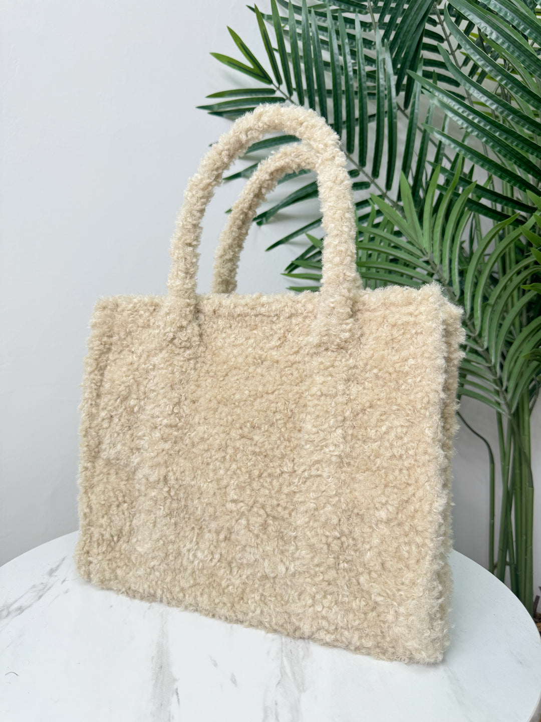 Borg Tote Bag - Beige