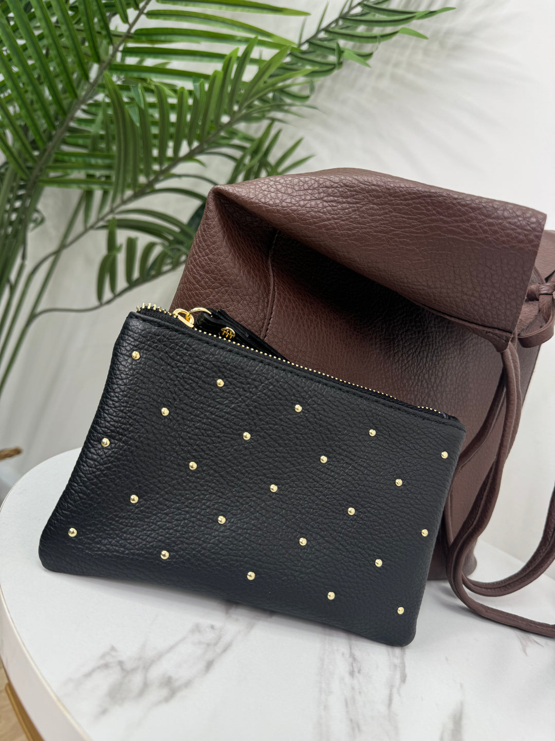 Stud Wallet - Black