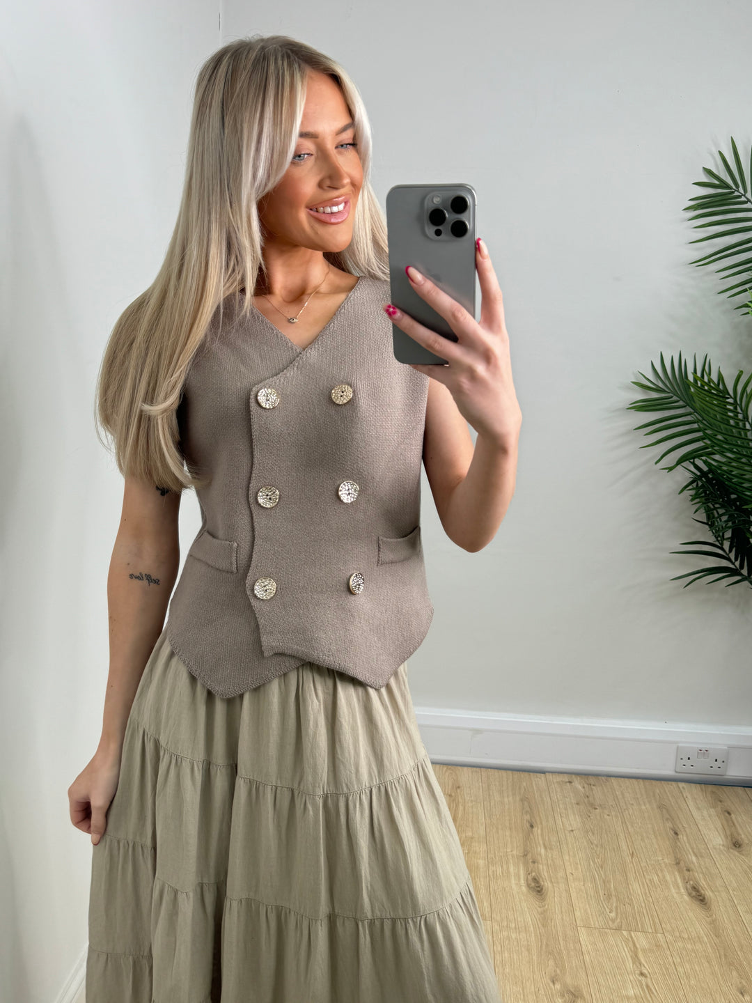Thea Waistcoat - Mocha