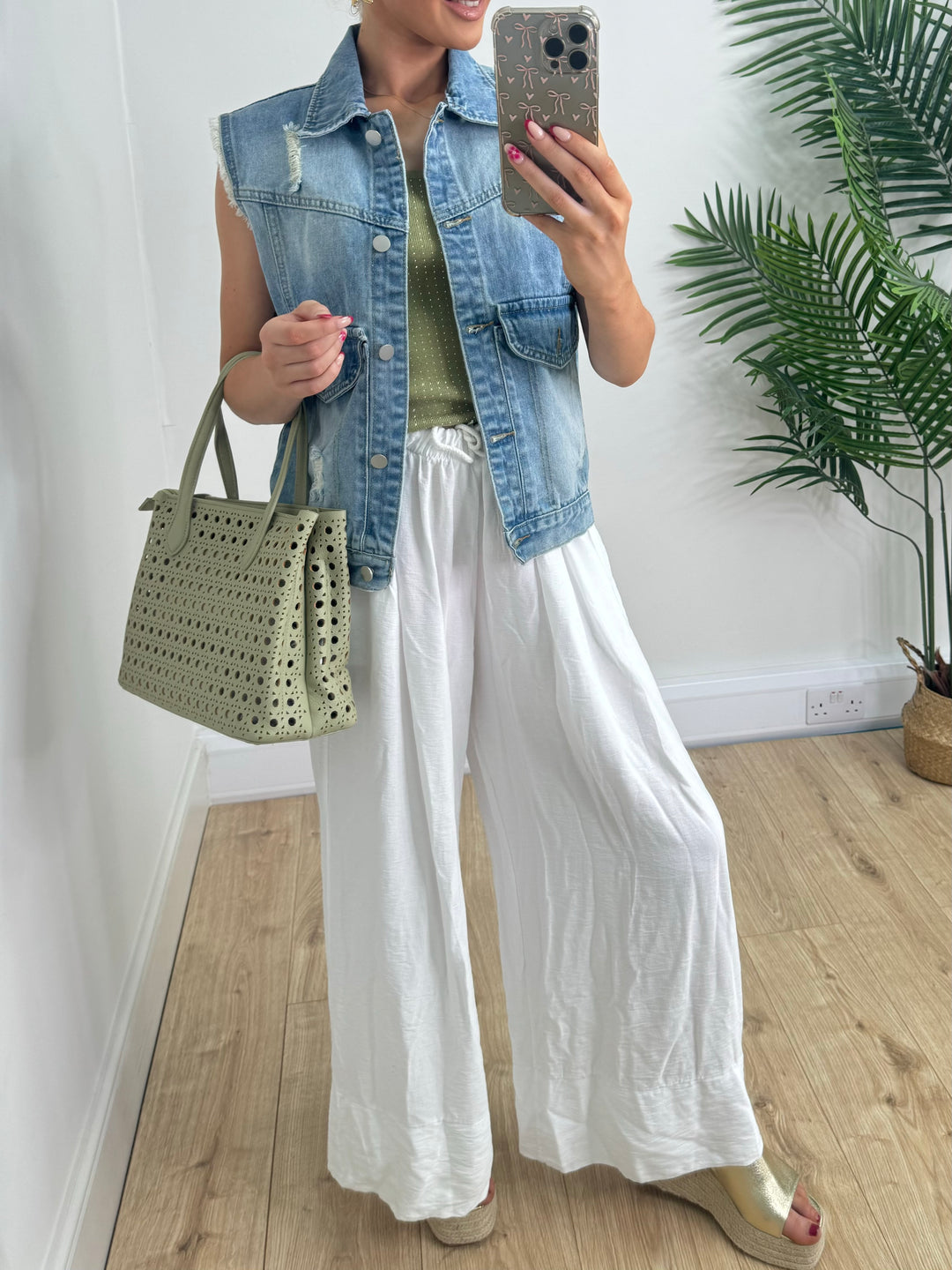 Sadie Drawstring Trousers - White