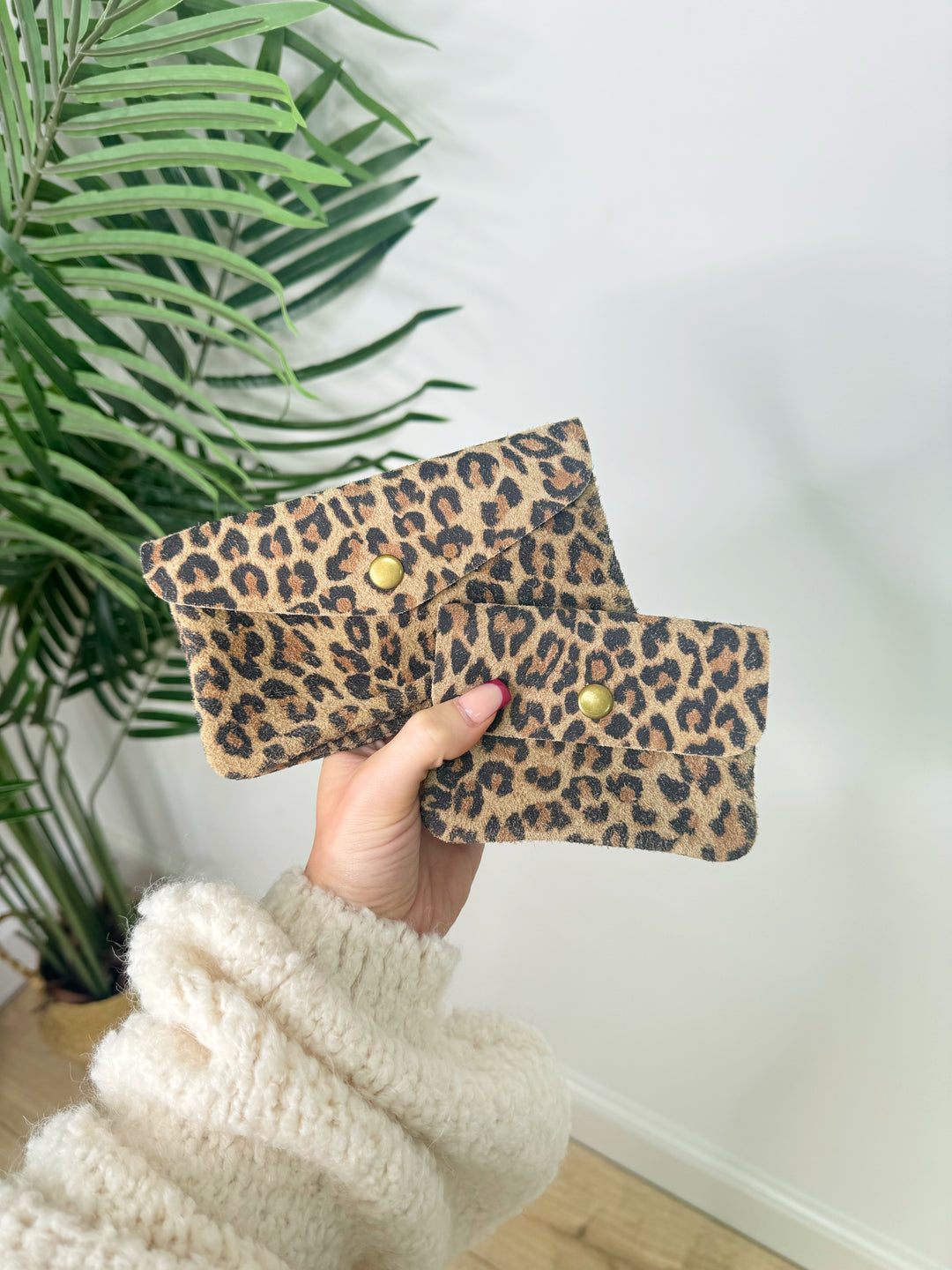 Real Leather Purse - Leopard