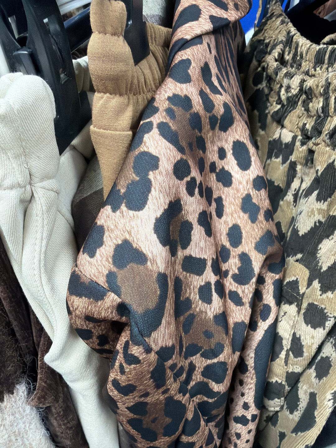 Ruched Blazer - Tan Leopard
