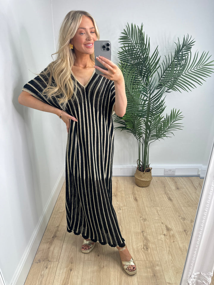 Anouk Crochet Dress - Black
