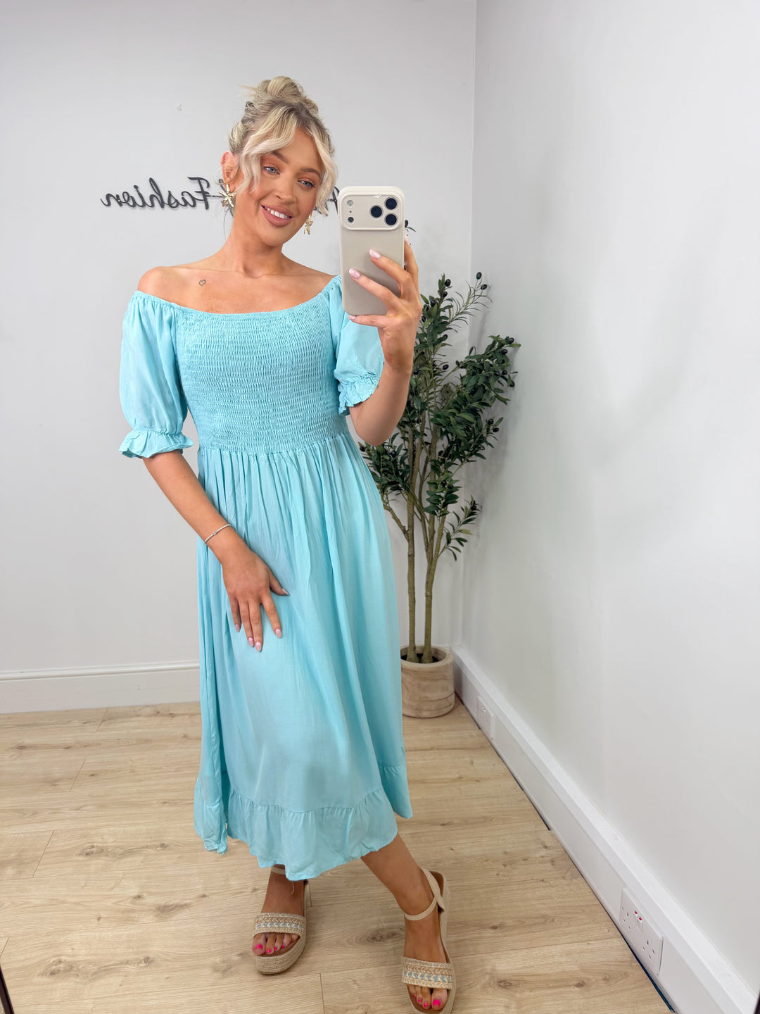 Faye Dress - Pale Blue