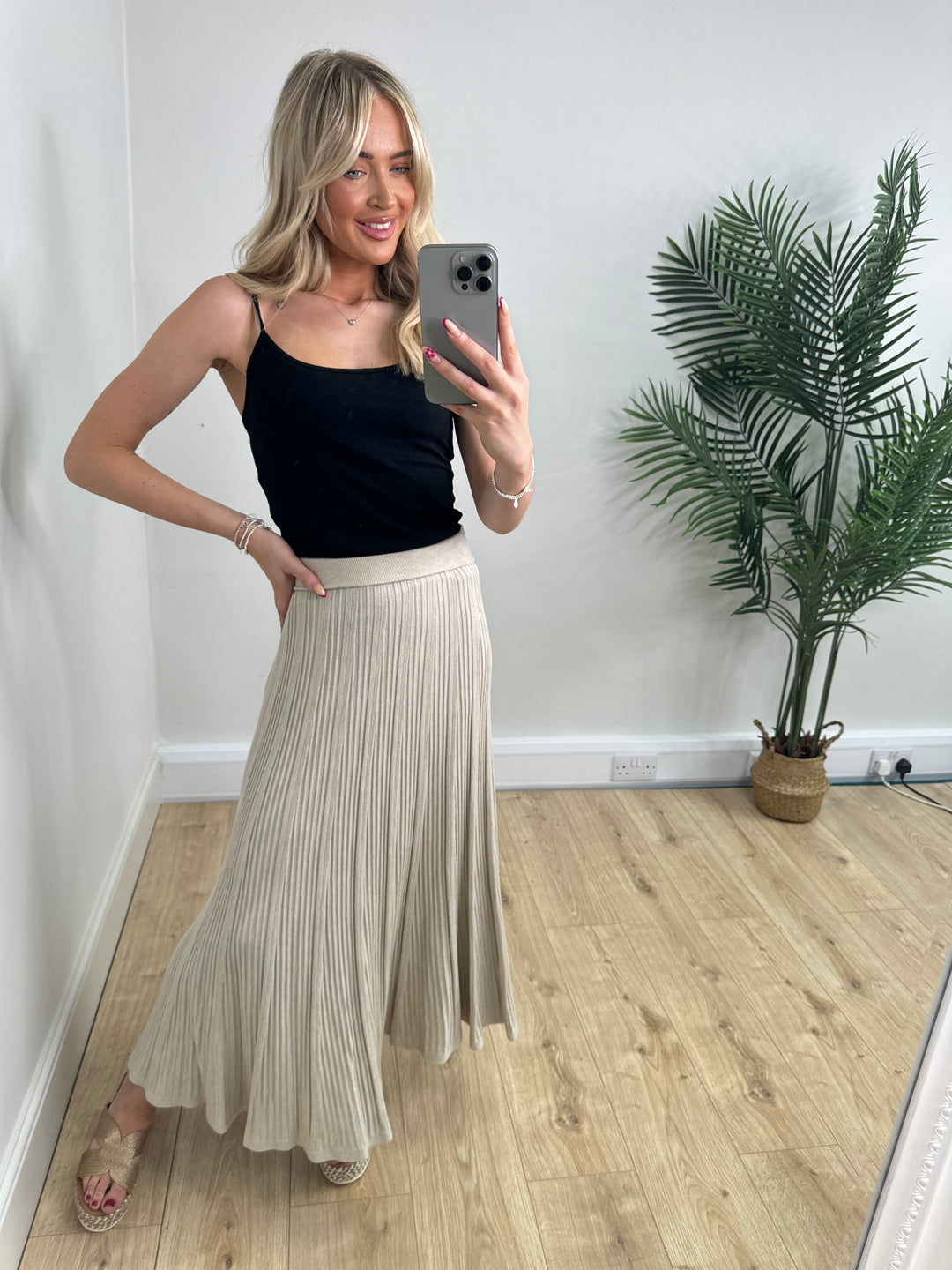 Nora Knitted Skirt - Cream