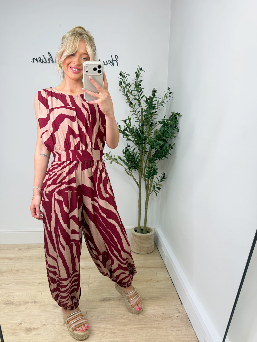 Kaden Jumpsuit - Burgundy