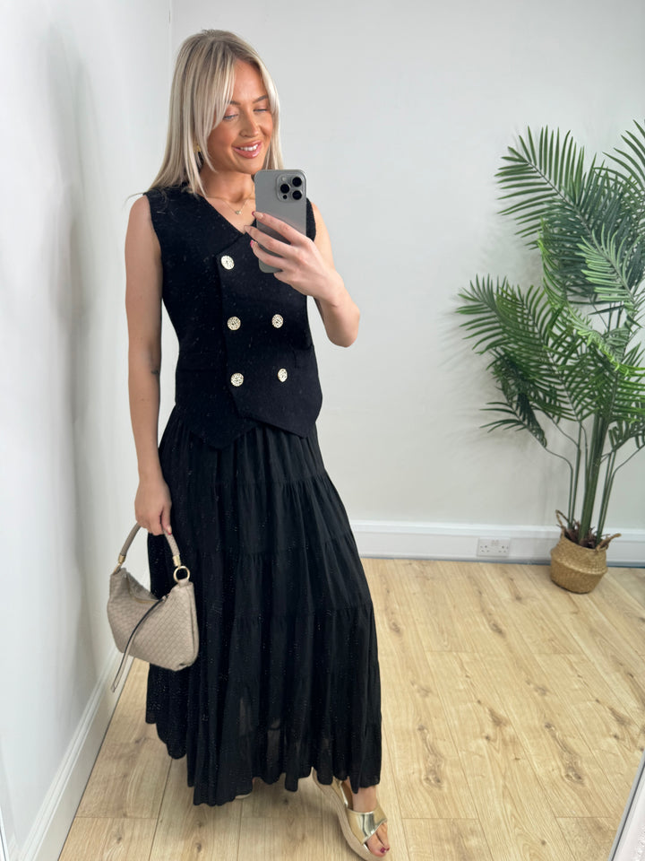 Thea Waistcoat - Black
