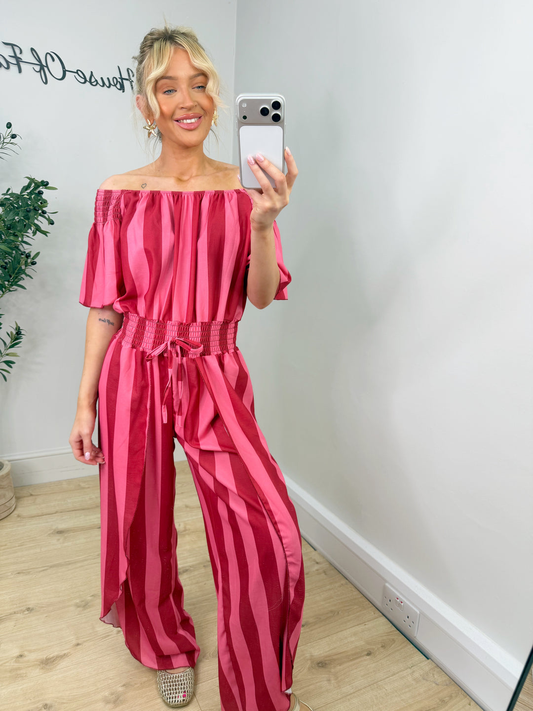 Vixen Jumpsuit - Pink & Red