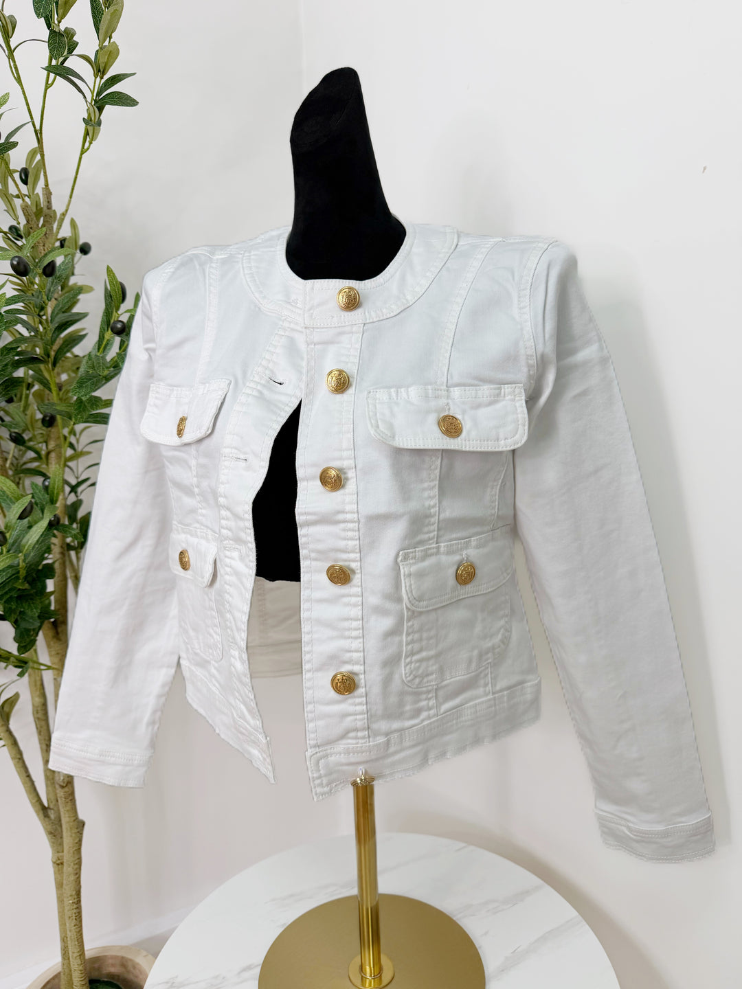 Monica Denim Jacket - White