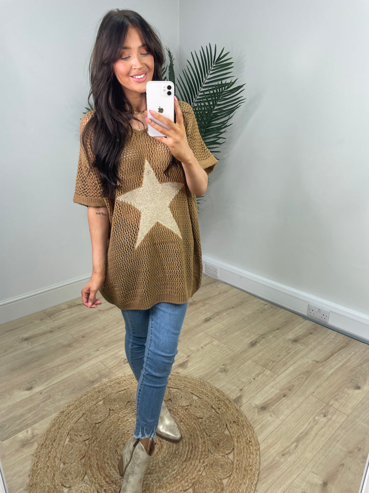 Maria Star Top - Camel