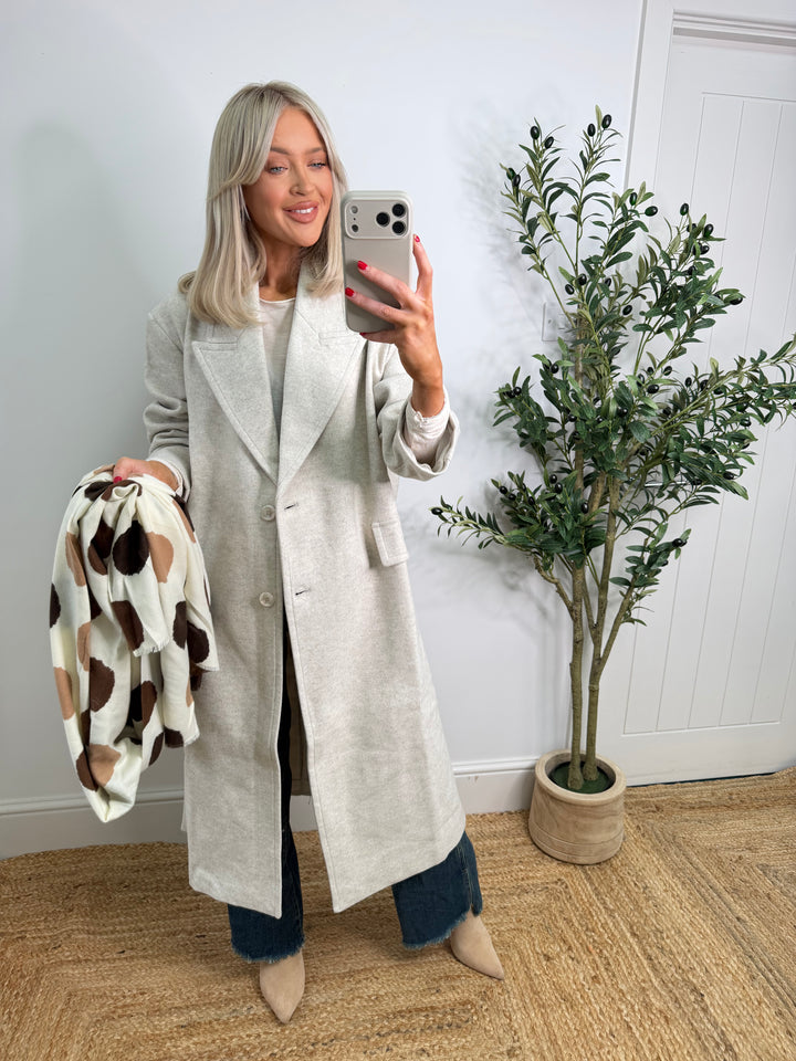 Codie Longline Coat - Cream