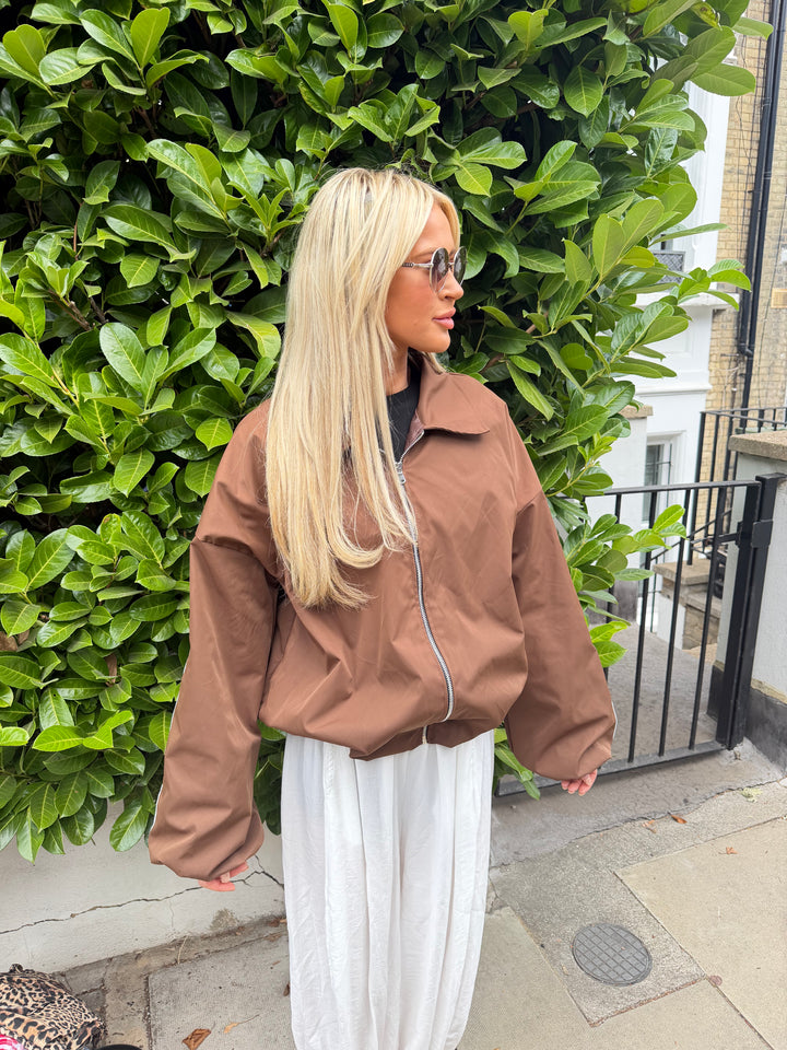 Carlos Stripe Jacket - Chocolate