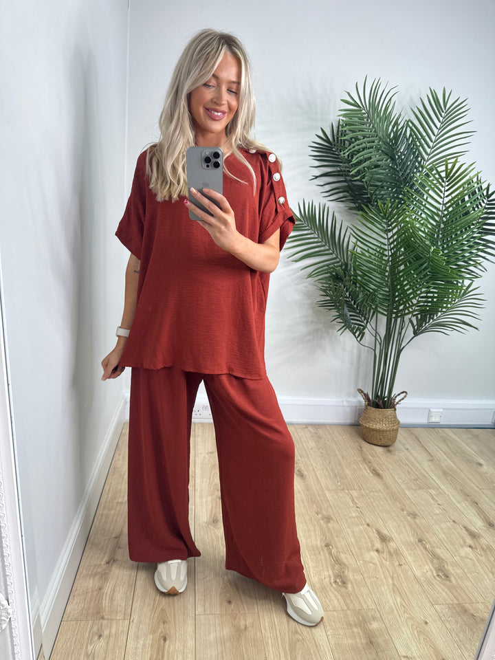 Button Coord - Burnt Orange