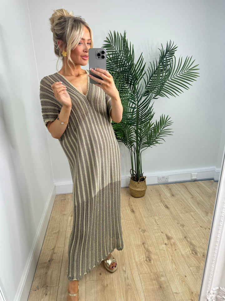 Anouk Crochet Dress - Mocha