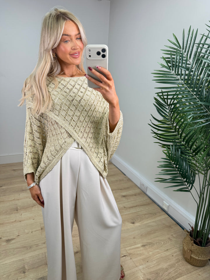 Crochet Cross Over - Gold