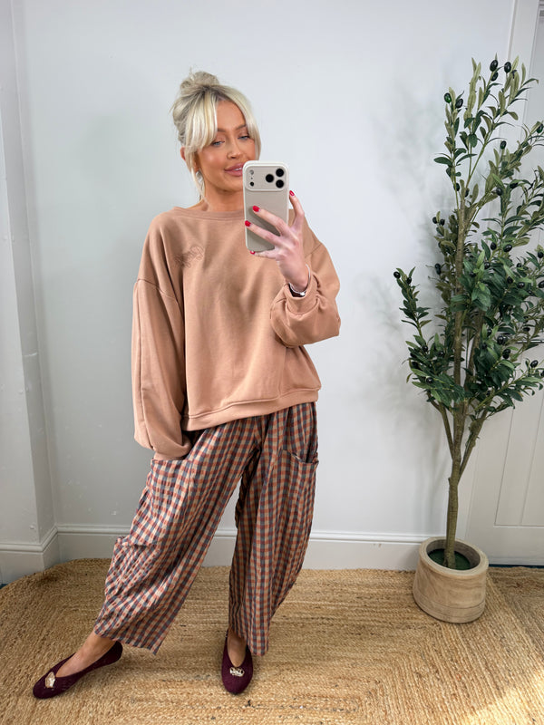 Bonjour Sweatshirt - Terracotta