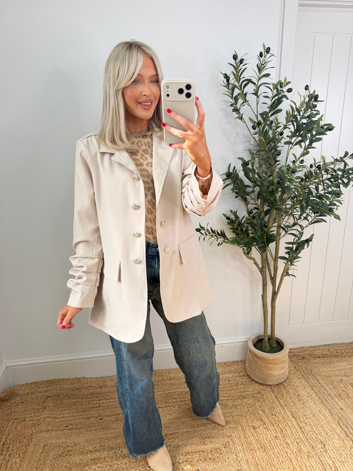 Military Blazer - Cream