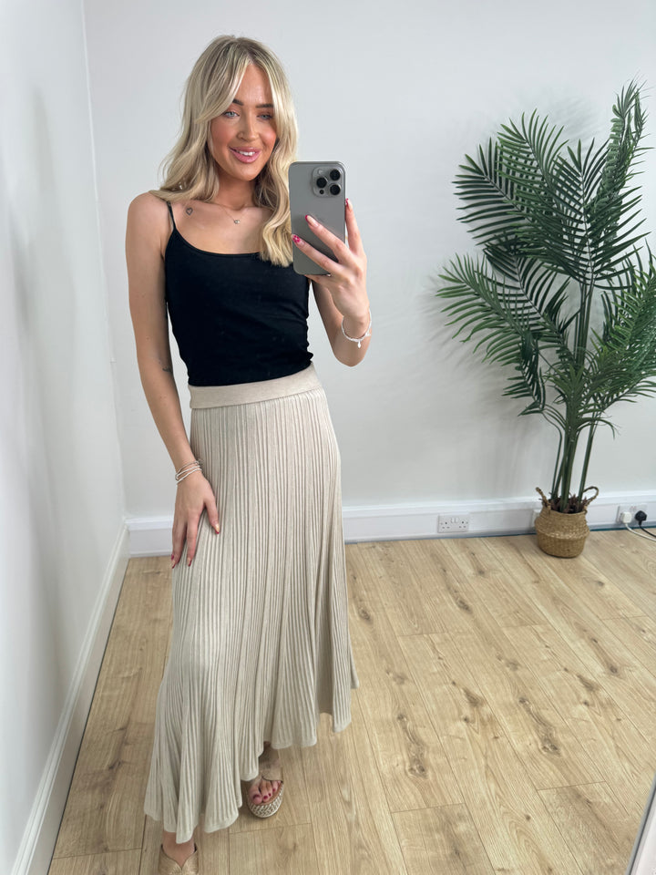 Nora Knitted Skirt - Cream