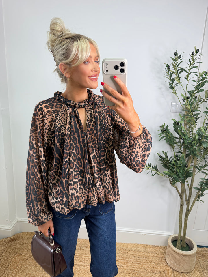 Jade Leopard Bubble Hem