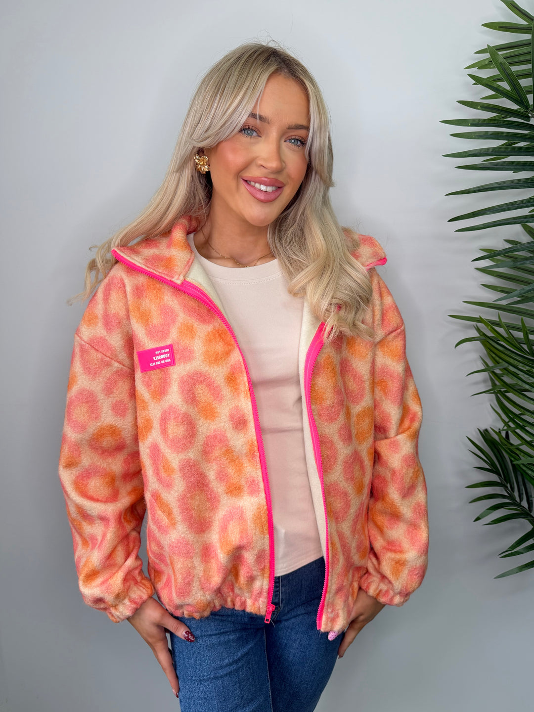 Arabella Leopard Jacket - Orange