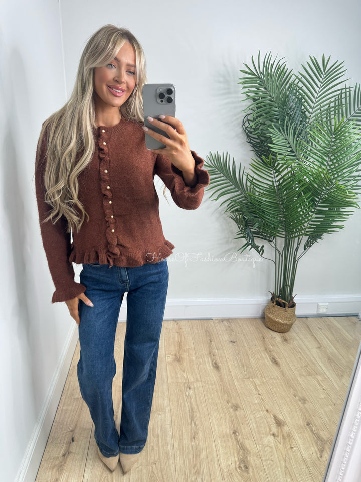 Tessa Frill Knit - Rust