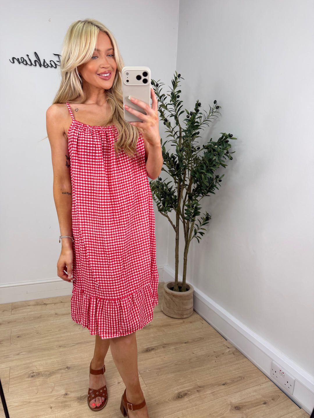 Beatrice Gingham Sun Dress