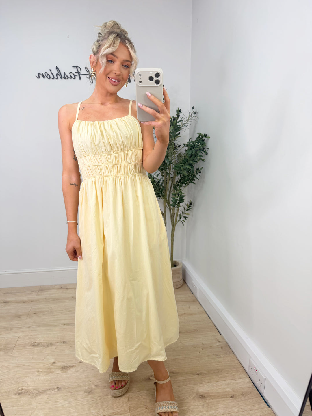 Cleo Dress - Lemon