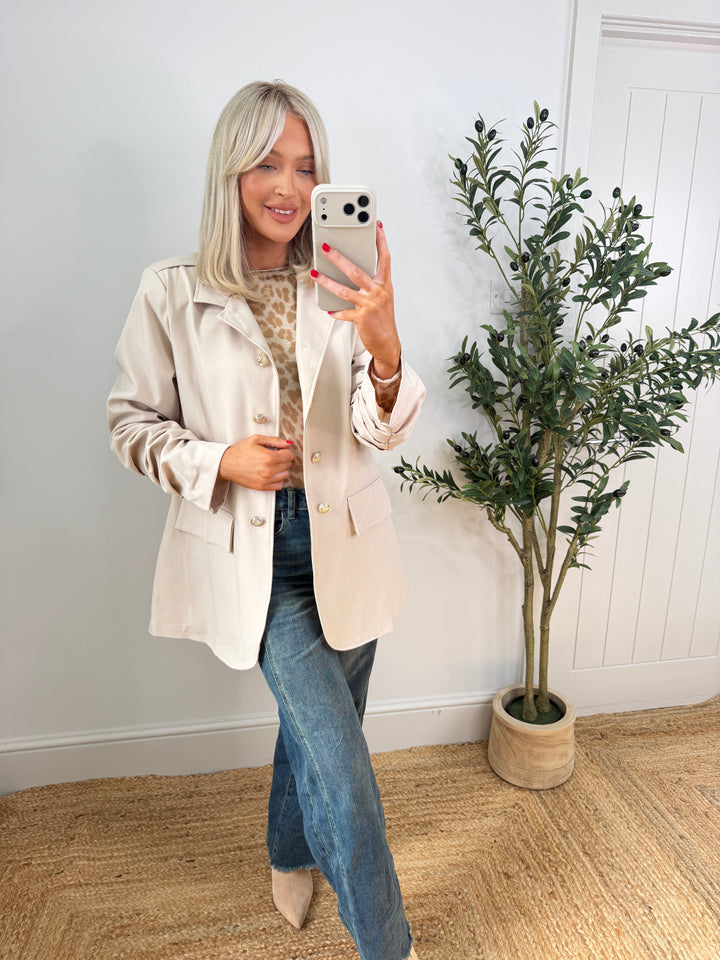 Military Blazer - Cream