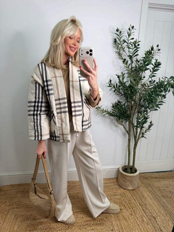 Burry Jacket - Cream & Beige